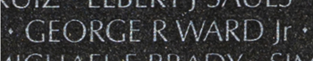 Lance Corporal George Robert Ward, Jr. engraved name on The Wall.